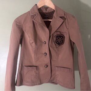 Women Nicole Miller Solid Brown
Long Sleeve Jacket Size 8